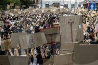 Ukrainians Protest Against A Newly Passed Law, Which Curbs Independence Of Anti-corruption Institutions