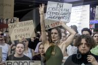 Ukrainians Protest Against A Newly Passed Law, Which Curbs Independence Of Anti-corruption Institutions