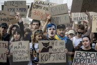Ukrainians Protest Against A Newly Passed Law, Which Curbs Independence Of Anti-corruption Institutions