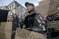 Ukrainians Take Part In The Third Consecutive Day Of Protests Near The Presidential Office