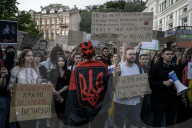 Ukrainians Take Part In The Third Consecutive Day Of Protests Near The Presidential Office