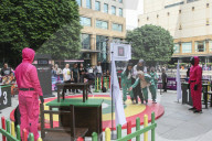 Promotional Event Of The Popular Netflix's South Korean TV Series "Squid Game" In Indonesia