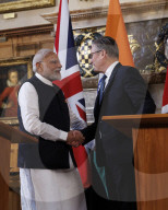 Prime Minister Keir Starmer meets Narendra Modi at Chequers