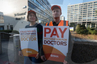 Resident Doctors Picket in London, UK.