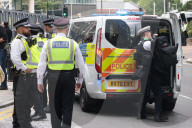 Migrant Protests at Britannia Hotel in London, UK.