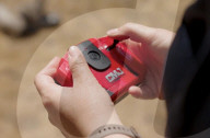 Remore controlled squirel helps train guide dogs 