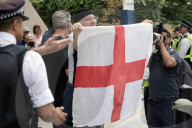 Migrant Protests at Britannia Hotel in London, UK.