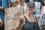 Migrant Protests at Britannia Hotel in London, UK.