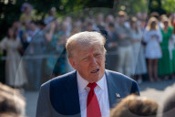 President Trump Departs White House for Scotland Trip Amid Press Gaggle