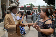 People Dance Danzón In The Center Of The Tlalpan Borough In Mexico City.