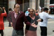 People Dance Danzón In The Center Of The Tlalpan Borough In Mexico City.