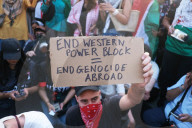 Pro-Palestine Demonstrators Demand An End To The Starvation Of Gazans In A Rally At Whitehall, London
