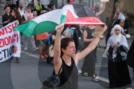 Pro-Palestine Demonstrators Demand An End To The Starvation Of Gazans In A Rally At Whitehall, London