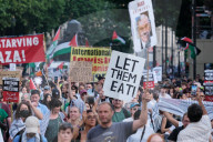 Pro-Palestine Demonstrators Demand An End To The Starvation Of Gazans In A Rally At Whitehall, London
