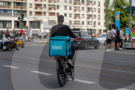 Wolt Courier On Bicycle