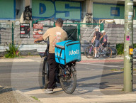 Wolt Courier On Bicycle