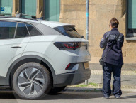 Public Order Officer Enforces Parking Regulations