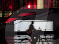 Bundestag Illuminated In Red Summer Multimedia Show In Berlin's Parliamentary District
