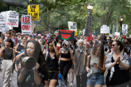 Hundreds Rally In "Stop Starving Gaza" Protest At The United Nations Headquarters In Manhattan