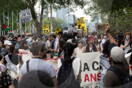 Hundreds Rally In "Stop Starving Gaza" Protest At The United Nations Headquarters In Manhattan
