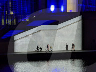 Bundestag Illuminated In Blue: Summer Multimedia Show In Berlin's Parliamentary District