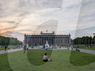  Visitors At Altes Museum On Museum Island Berlin