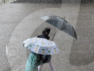 Heavy Rain In The Bavarian City Of Wuerzburg