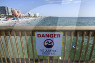 Beachgoers Enjoy Themselves On A Very Hot Day At Clearwater Beach