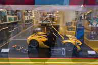 Yellow LEGO McLaren P1 On Display In Storefront