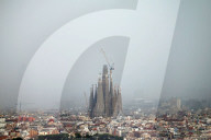 Strong storm over the Barcelona coast