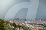 Strong storm over the Barcelona coast