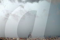 Strong storm over the Barcelona coast