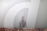 Strong storm over the Barcelona coast