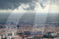 Strong storm over the Barcelona coast