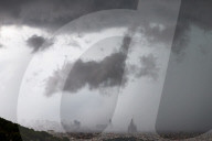 Strong storm over the Barcelona coast
