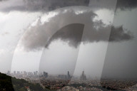 Strong storm over the Barcelona coast