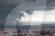 Strong storm over the Barcelona coast