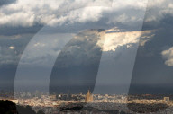 Strong storm over the Barcelona coast
