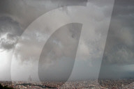 Strong storm over the Barcelona coast