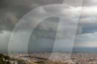 Strong storm over the Barcelona coast