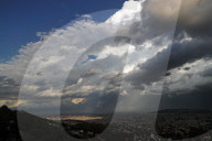 Strong storm over the Barcelona coast