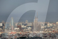 Strong storm over the Barcelona coast