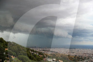 Strong storm over the Barcelona coast