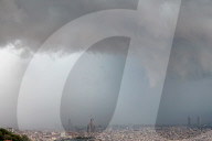 Strong storm over the Barcelona coast