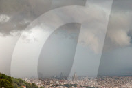 Strong storm over the Barcelona coast