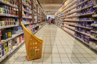 Summer Shopping Scene In A Supermarket