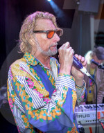 Alabama 3 sound checking at Stroud Subscription Rooms, Stroud, Gloucestershire