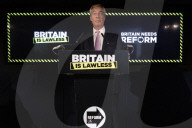 Reform Press Conference in London, UK.