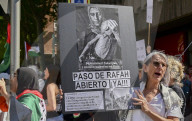 Protest In Madrid Demanding The Opening Of The Rafah Crossing