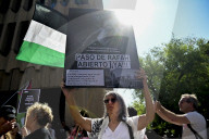 Protest In Madrid Demanding The Opening Of The Rafah Crossing